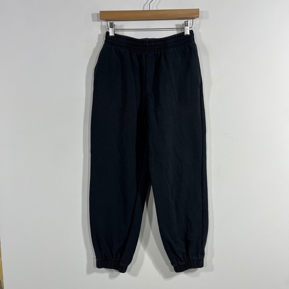 Uniqlo Sporty Athleisure Minimalist Cotton Sweatpants Black Joggers Mens Medium